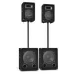 Malone 2.2 PA DJ Sound System Speakers & Subwoofer Set 2200W