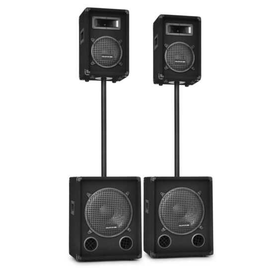 Malone 2.2 PA DJ Sound System Speakers & Subwoofer Set 2200W