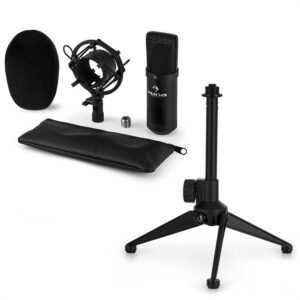 Auna CM00B mikrofonní sada V1 – černý studiový mikrofon s pavoukem a stolním stojanem