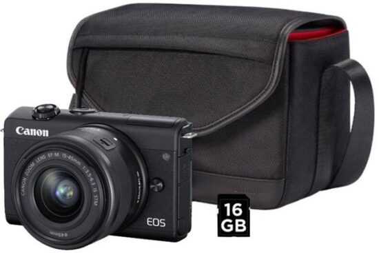 Canon EOS M200 + EF-M 15-45 IS STM - černý - Value Up Kit