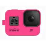 GoPro silikonové pouzdro + šňůrka (HERO8 Black) neonově růžové
